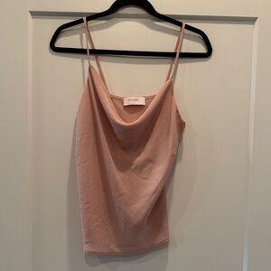 Renee c light pink nude cowlneck camisole tanktop